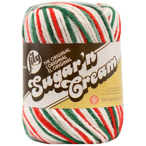 Lily Sugar'n Cream Ombre Cotton Yarn, 2oz, 95yds, in Mistletoe