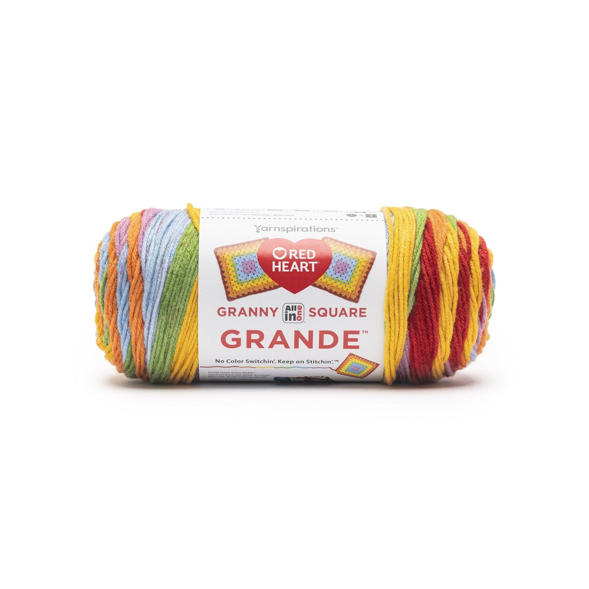 Red Heart Granny Square Grande Yarn 8.5oz Full Spectrum in Full Spectrum