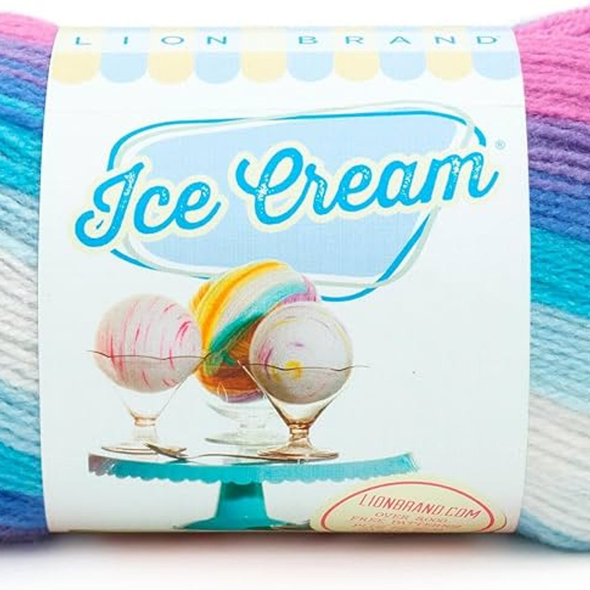 Lion Brand Yarn Ice Cream Moon Mist 3.5oz, 394 yds