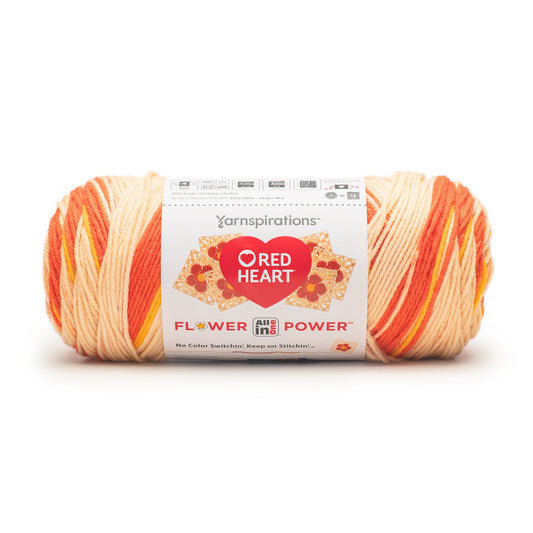 Red Heart Flower Power Acrylic Yarn 250g/8.8oz 417 Yards in Rosy Disposition