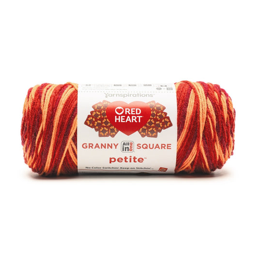 Red Heart Granny Square Petite Acrylic Yarn, 8.8oz 440 Yards, in Foxy