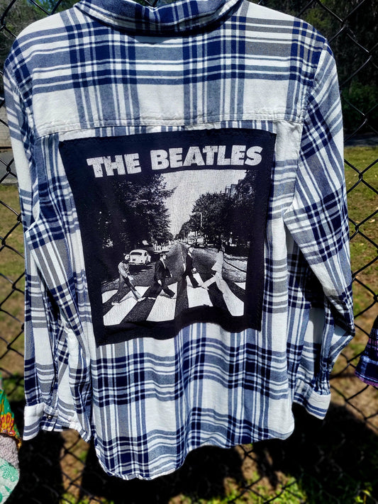 Beatles Upcycled Flannel