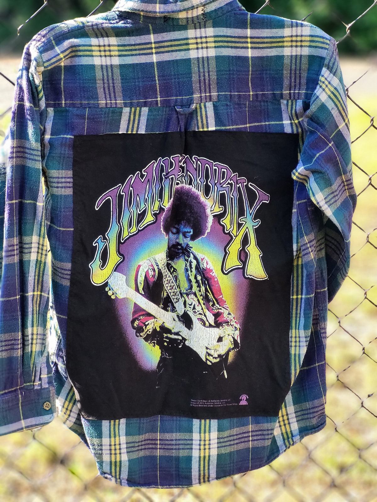 Jimi Hendrix Upcycled Flannel