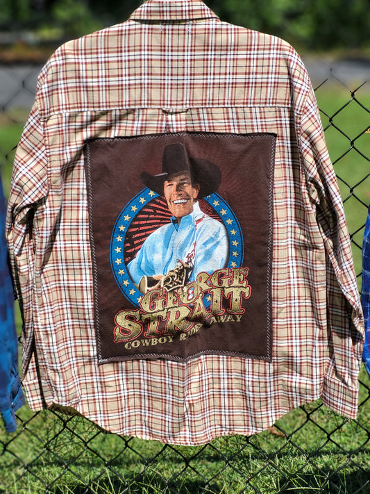 George Strait Upcycled Flannel