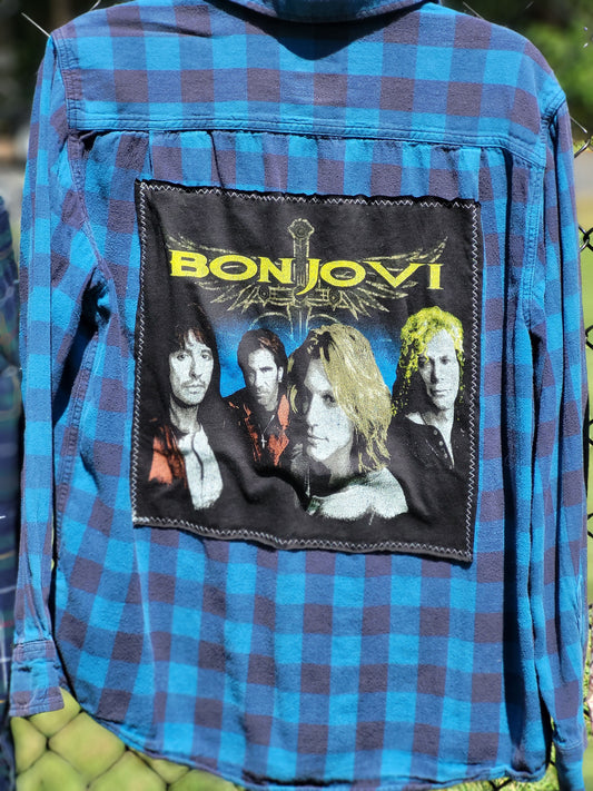 Bon Jovi Upcycled Flannel