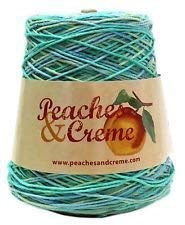 Peaches & Creme Cotton Yarn in Ocean Stripes, 14oz 674 Yards