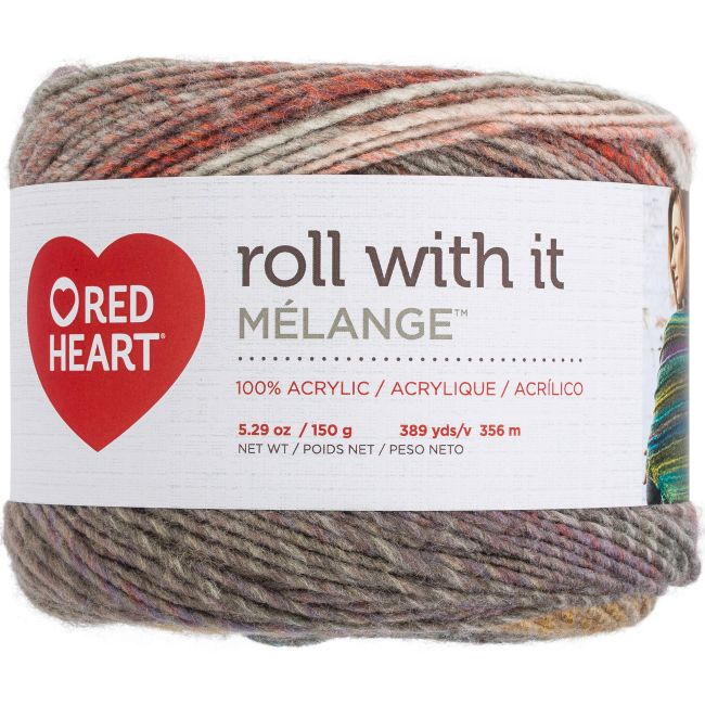 Red Heart Roll With It Melange Yarn, 5.29oz, 389 Yards in Theater