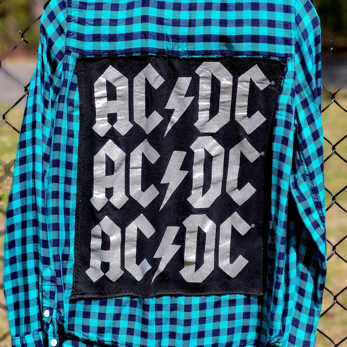 AC/DC Upcycled Flannel