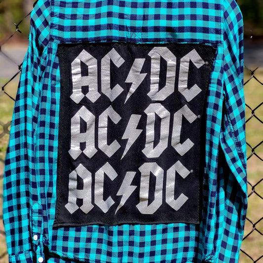 AC/DC Upcycled Flannel
